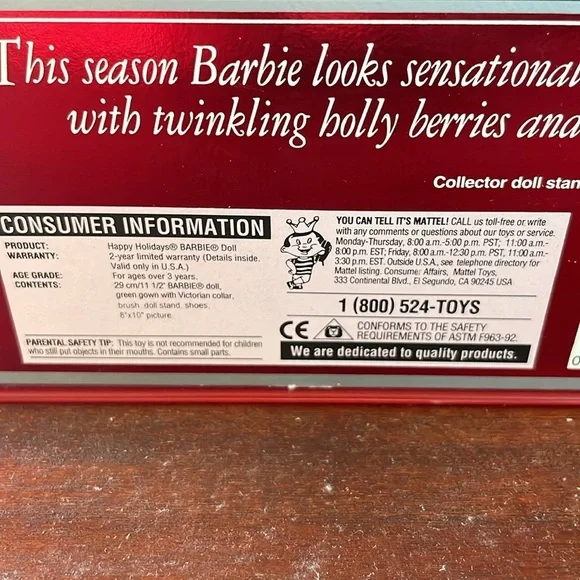 1995 Happy Holidays Barbie MIB - Picture 6 of 16